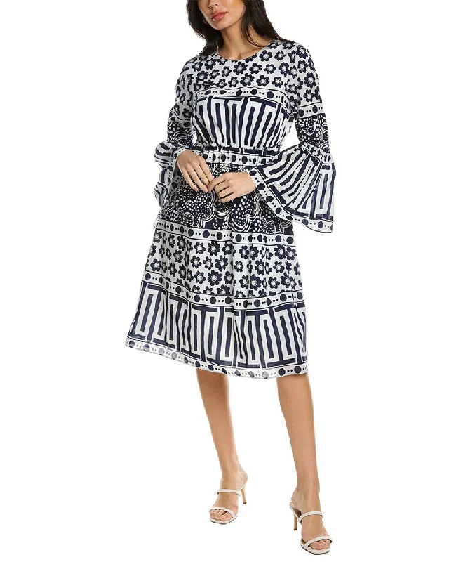 Trina Turk Fondulac Midi Dress Comfortable Ruched Midi Dress