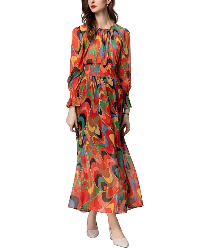 BURRYCO Maxi Dress Trendy Off-Shoulder Ruffle Maxi Dress