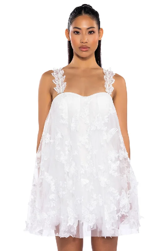 BUTTERFLY KISSES MINI DRESS Stylish Ribbed Mini Dress