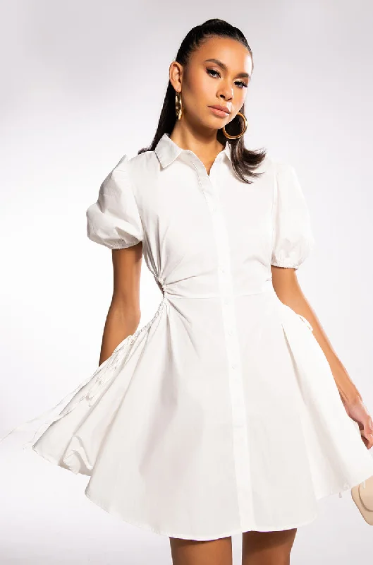 LUCY CUT OUT FIT AND FLARE MINI DRESS Fashionable Boho-Chic Mini Dress