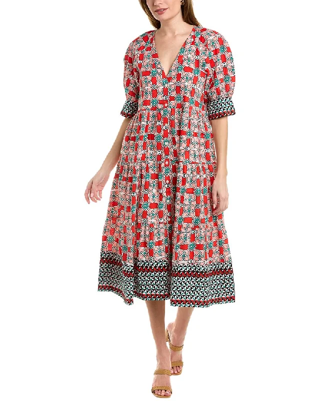 Ro's Garden Ivan Midi Dress Stylish High-Waisted Midi Dress