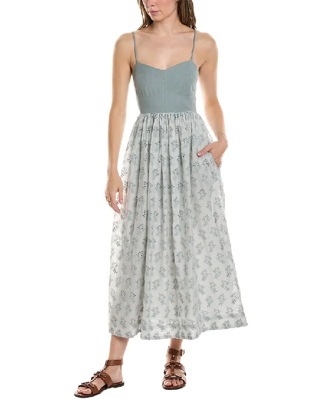THE GREAT The Camelia Maxi Dress Comfortable Fit-and-Flare Maxi Dress