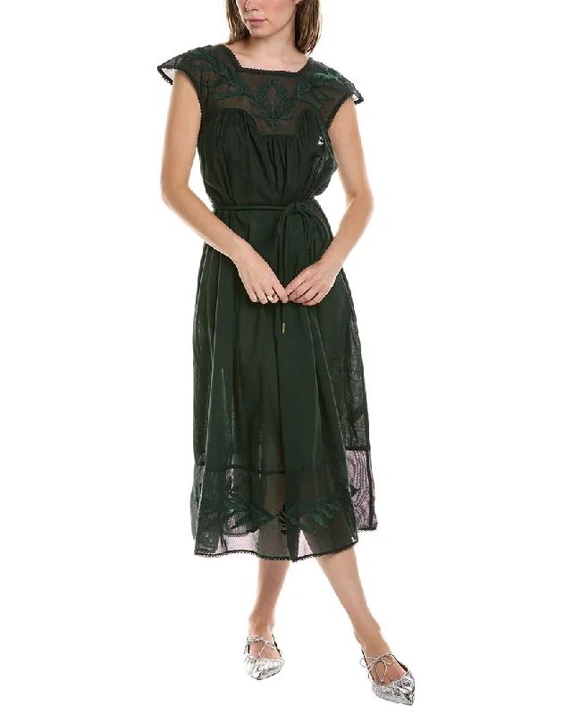 THE GREAT The Dawn Maxi Dress Trendy Ruffled Maxi Dress