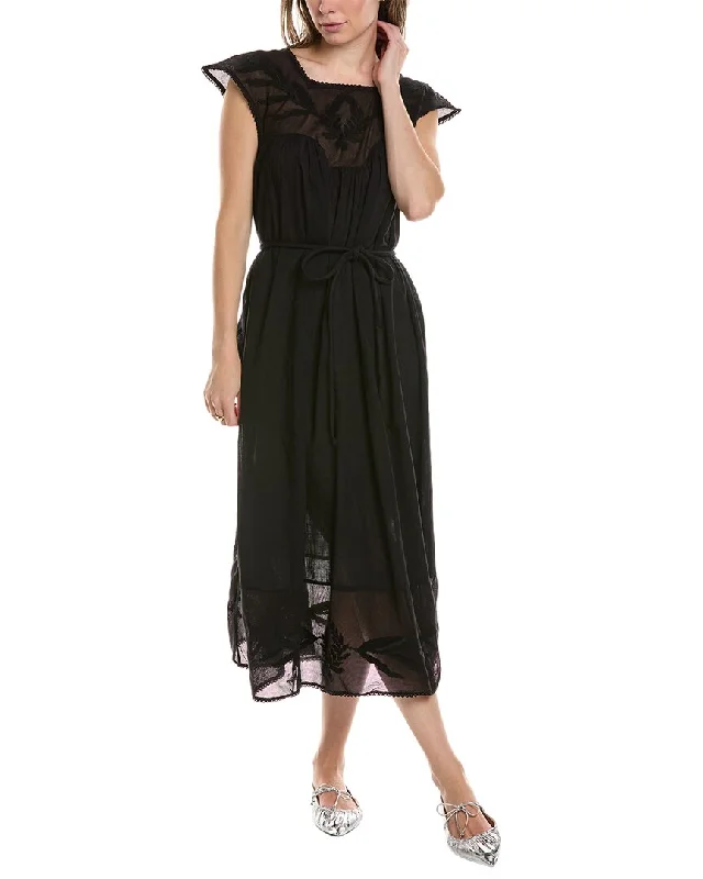 THE GREAT The Dawn Maxi Dress Trendy Floral Print Maxi Dress