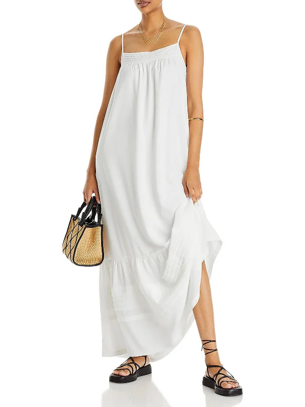 Womens Tank Scoop Neck Maxi Dress Stylish Button-Up Maxi Dress
