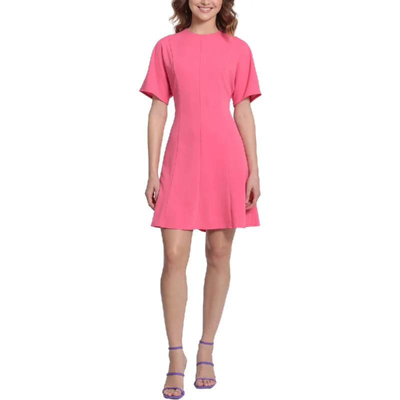 Clover and Sloane Womens Short Sleeve Special Occasion Mini Dress