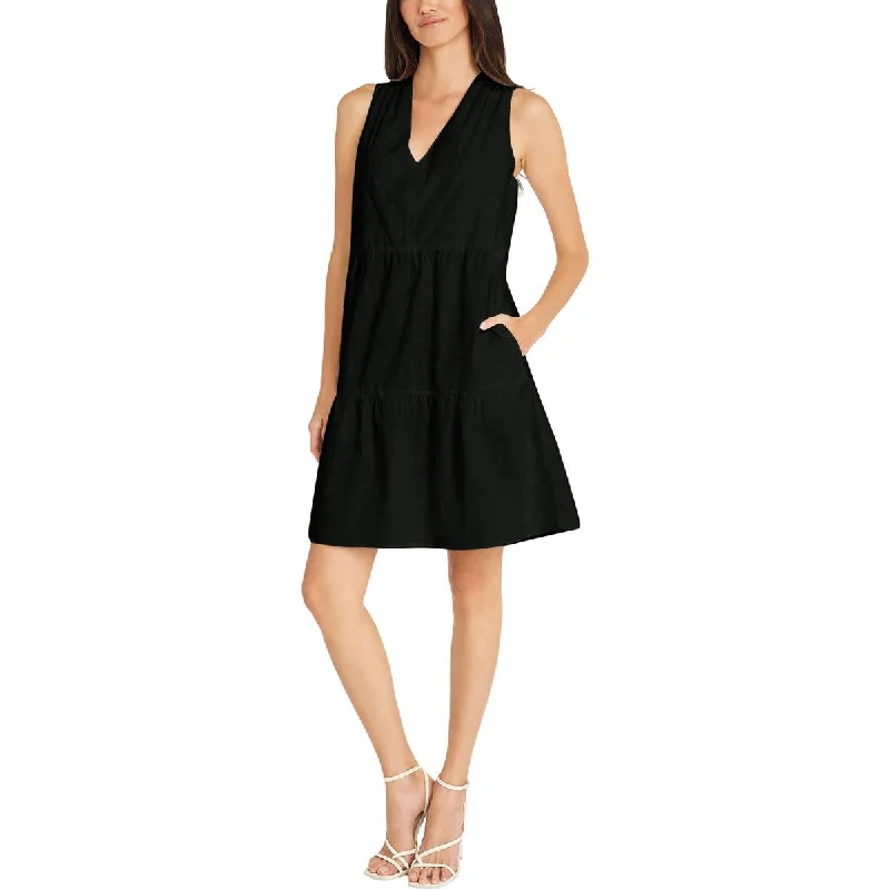 Maggy London Womens Gathered Above Knee Mini Dress