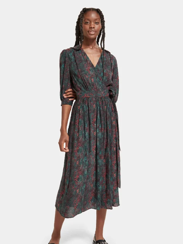 Midi wrap dress