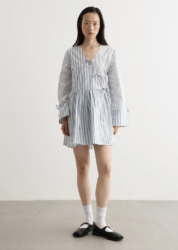 Stripe Mini Wrap Dress