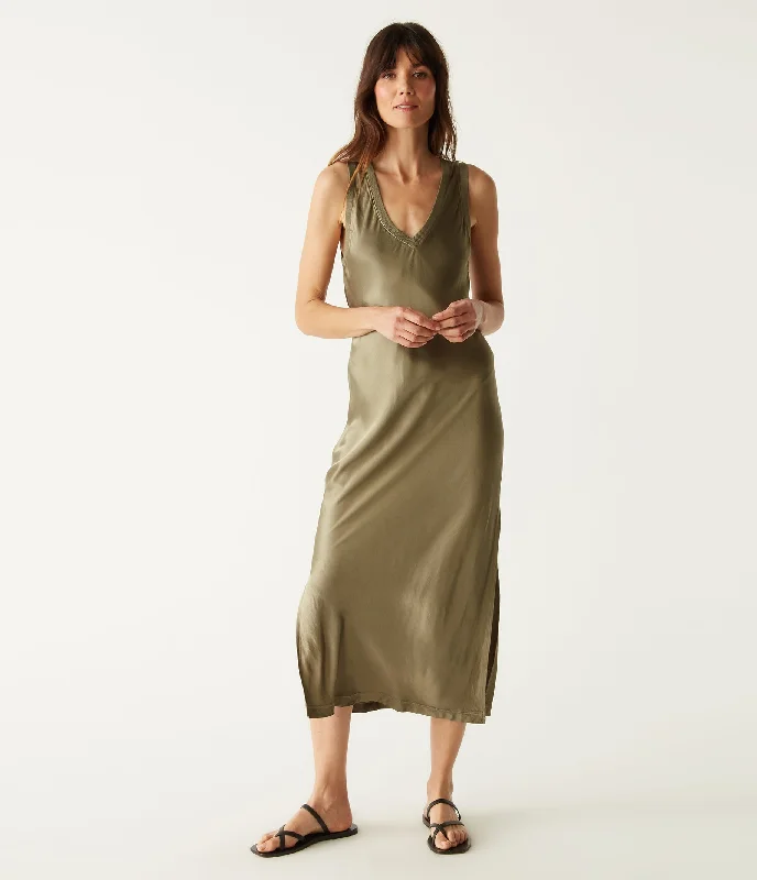 Randi Satin Midi Dress