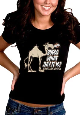 Bewild Guess What Day It Is? Camel Hump Day Girl's T-Shirt Satin Blend Silk Blend Wool Blend Bewild Guess What Day It Is? Camel Hump Day Girl's T-Shirt Satin Blend Silk Blend Wool Blend