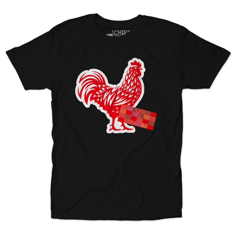 Big Brock Unisex Tee Asymmetrical Pockets Print