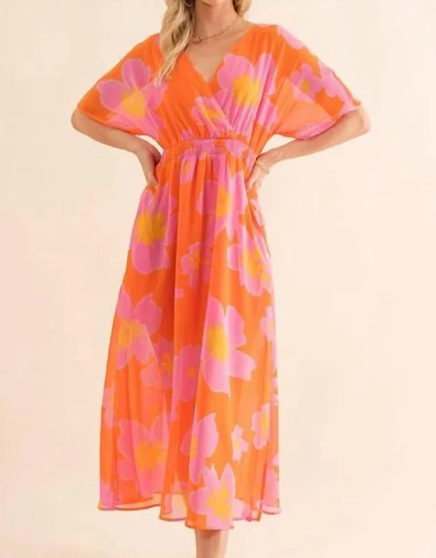 Calypso Breeze Maxi Dress In Orange