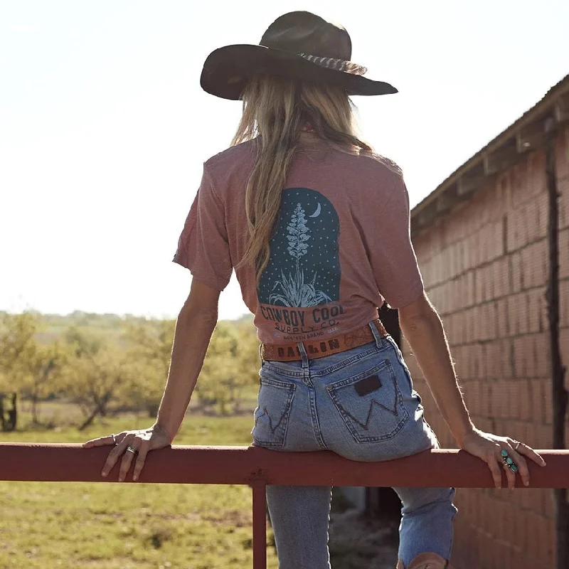 Century Agave Western Graphic Tee Mesh Blend Leather Blend Suede Blend
