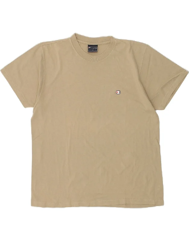 CHAMPION Womens T-Shirt Top UK 16 Large Beige Cotton Knit Fabric Woven Fabric Fleece Fabric CHAMPION Womens T-Shirt Top UK 16 Large Beige Cotton Knit Fabric Woven Fabric Fleece Fabric