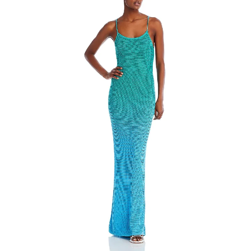 Fore Womens Knitted Ombre Maxi Dress