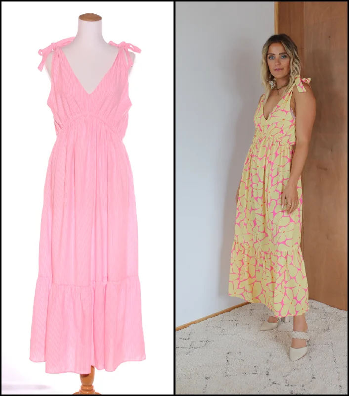 HEIDI FRANK - Adeline maxi dress - Neon pink stripe! 14