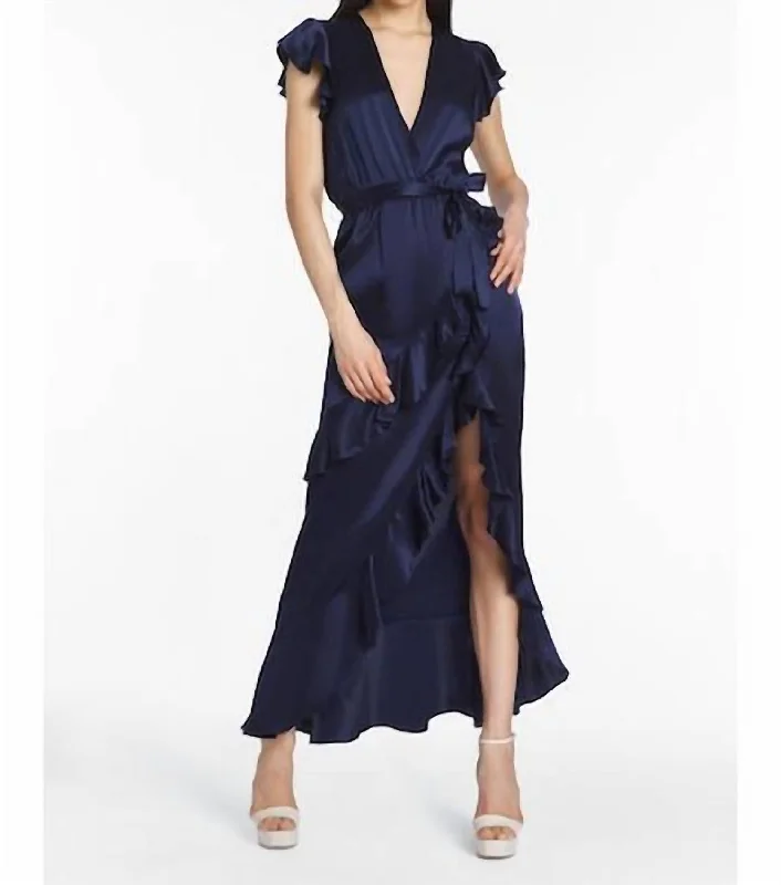 Johanna Silk Maxi Dress In Imperial