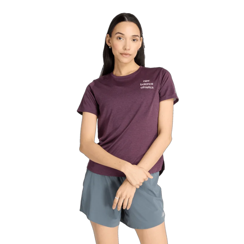 New Balance Women's Athletics Graphic T-Shirt Denim Fabric Leather Fabric Suede Fabric New Balance Women's Athletics Graphic T-Shirt Denim Fabric Leather Fabric Suede Fabric