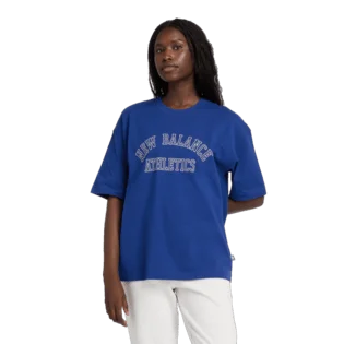 New Balance Women's Graphic Jersey Oversized T-Shirt Faux Fur Fabric Real Fur Fabric Shearling Fabric New Balance Women's Graphic Jersey Oversized T-Shirt Faux Fur Fabric Real Fur Fabric Shearling Fabric