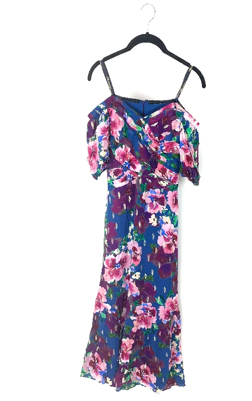 Off-the-Shoulder Floral Maxi Dress - Size 4