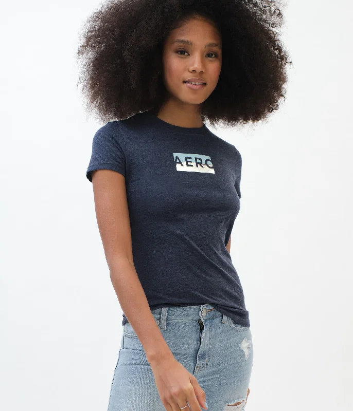 Aeropostale Aero Box Logo Foil Graphic Tee