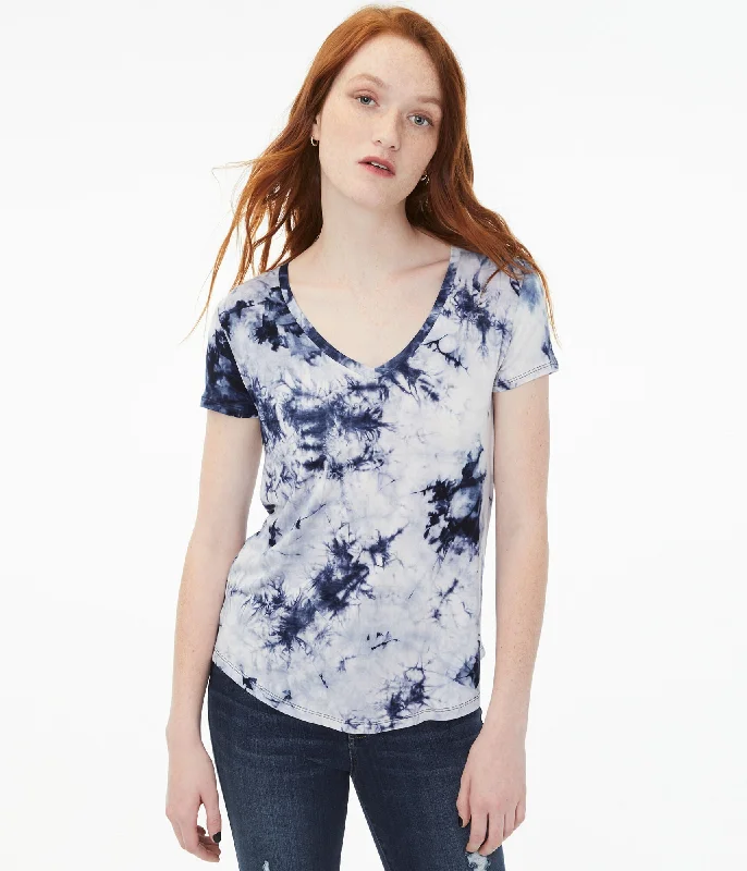 Aeropostale Seriously Soft Tie-Dye V-Neck Tee