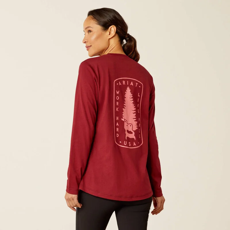 Women's Rebar Workman Tree Saw T-Shirt - Cabernet