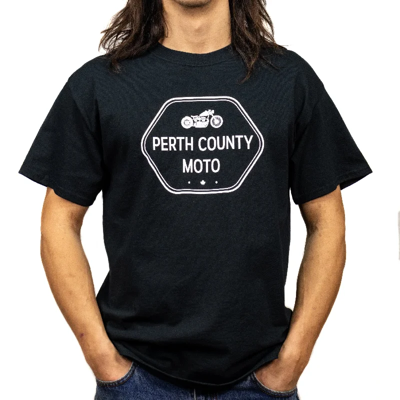 Perth County Moto Classic Logo tee - Black