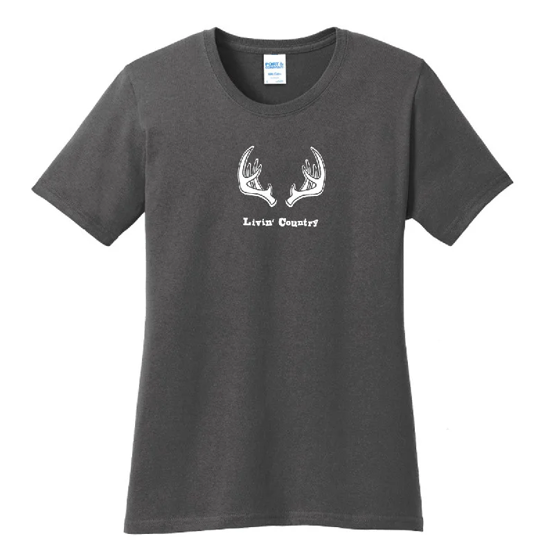 Women's Livin' Country Antlers T-shirt