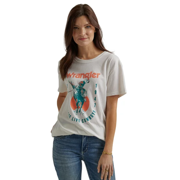 Wrangler Women's Long Live Cowboys Boyfriend T-Shirt