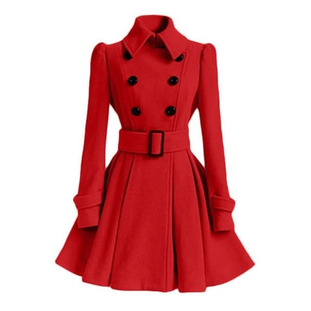 HEATHER Design Women's Fine Fashion Classic Luxury Style Designer Red Wool Coat Jacket Cotton Fabric Linen Fabric Terry Fabric HEATHER Design Women's Fine Fashion Classic Luxury Style Designer Red Wool Coat Jacket Cotton Fabric Linen Fabric Terry Fabric