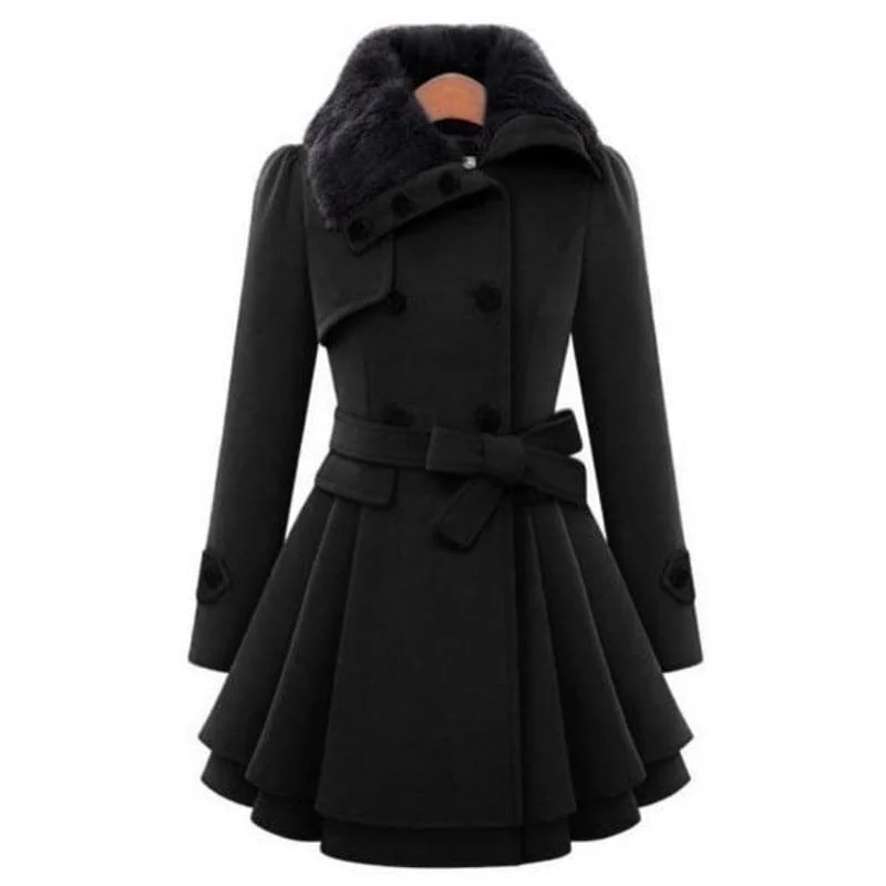 HEATHER Design Women's Fine Fashion Luxury Style Designer Black Wool Coat Jacket Quilted Jacket Puffer Jacket Insulated Jacket HEATHER Design Women's Fine Fashion Luxury Style Designer Black Wool Coat Jacket Quilted Jacket Puffer Jacket Insulated Jacket