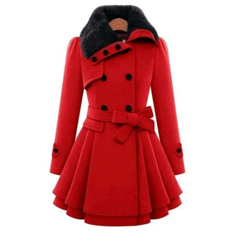 HEATHER Design Women's Fine Fashion Luxury Style Designer Red Wool Coat Jacket Anorak Shell Jacket Lightweight Jacket HEATHER Design Women's Fine Fashion Luxury Style Designer Red Wool Coat Jacket Anorak Shell Jacket Lightweight Jacket