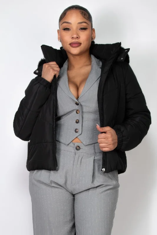 Insulated Zip-up Faux Fur Hooded Jacket Quilted Jacket Puffer Jacket Insulated Jacket Insulated Zip-up Faux Fur Hooded Jacket Quilted Jacket Puffer Jacket Insulated Jacket