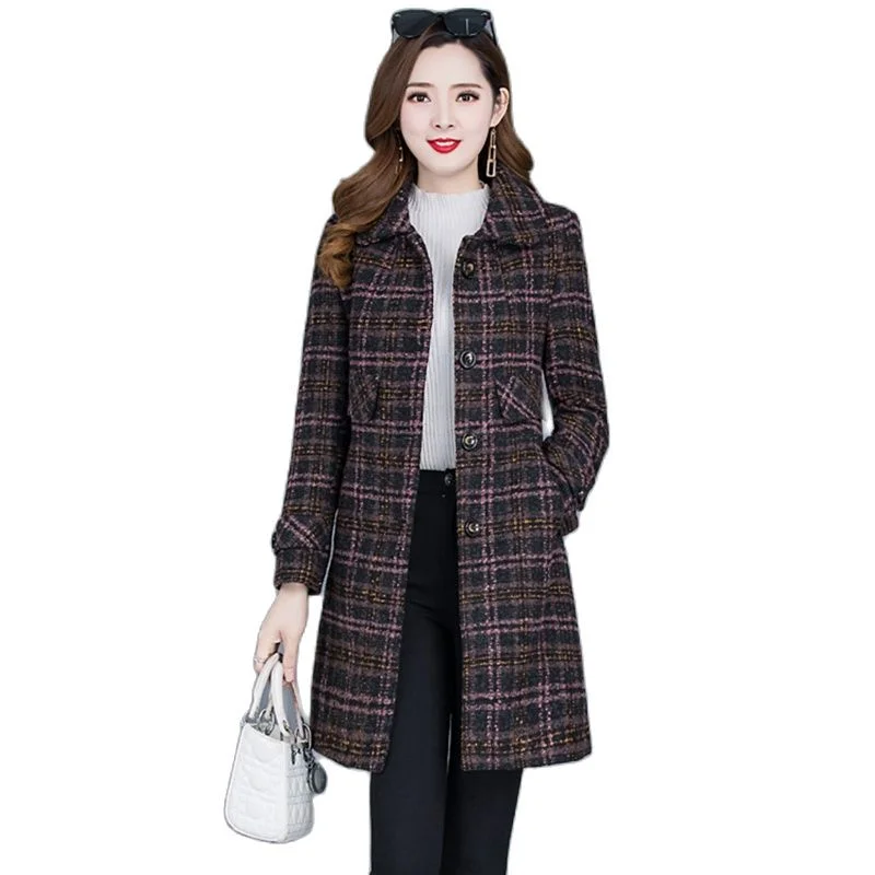 JARAH Design Women's Fine Fashion Elegant Pink & Brown Plaid Luxury Style Wool Coat Jacket Wool Jacket Cashmere Jacket Tweed Jacket JARAH Design Women's Fine Fashion Elegant Pink & Brown Plaid Luxury Style Wool Coat Jacket Wool Jacket Cashmere Jacket Tweed Jacket