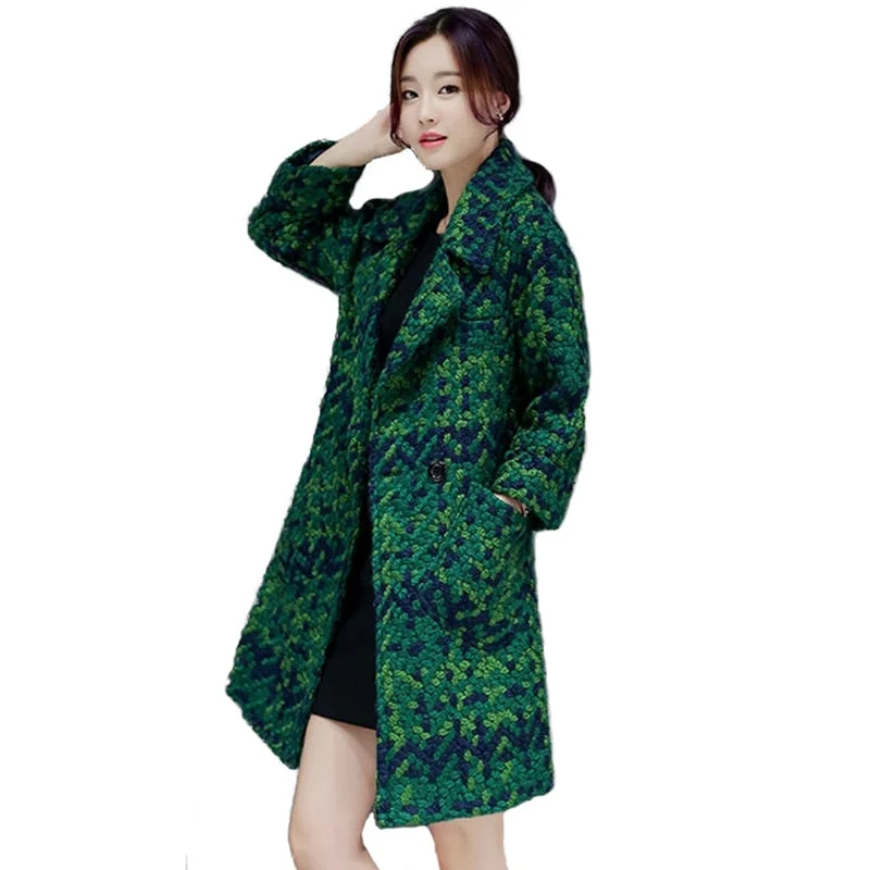 KENDRA Design Women's Fine Fashion Elegant Luxury Style Green Plaid Wool Coat Jacket Nylon Jacket Polyester Jacket Spandex Jacket KENDRA Design Women's Fine Fashion Elegant Luxury Style Green Plaid Wool Coat Jacket Nylon Jacket Polyester Jacket Spandex Jacket