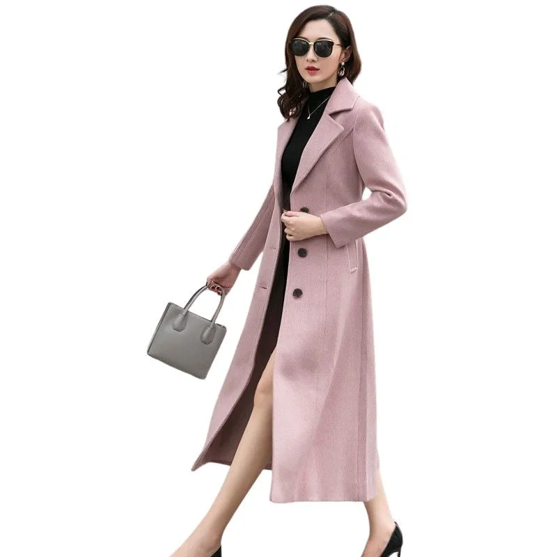 KIARA Design Women's Fine Fashion Elegant Luxury Style Long Pink Wool Coat Jacket Cotton Jacket Linen Jacket Terry Jacket KIARA Design Women's Fine Fashion Elegant Luxury Style Long Pink Wool Coat Jacket Cotton Jacket Linen Jacket Terry Jacket