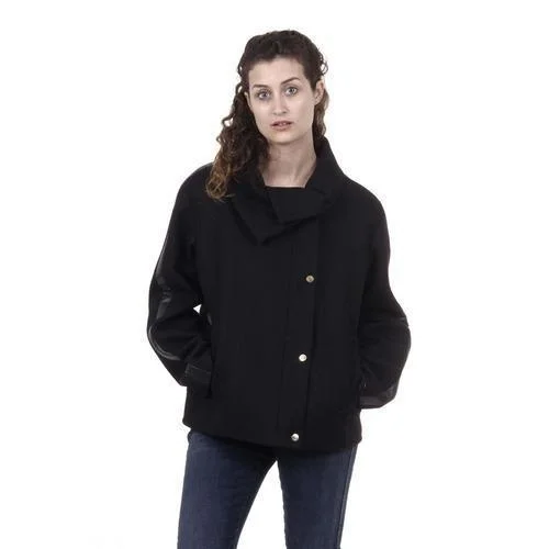 Black 46 EUR - 12 US Hogan Womens Jacket HXW03310060HAPB999 Front Pockets Side Pockets Patch Pockets Black 46 EUR - 12 US Hogan Womens Jacket HXW03310060HAPB999 Front Pockets Side Pockets Patch Pockets