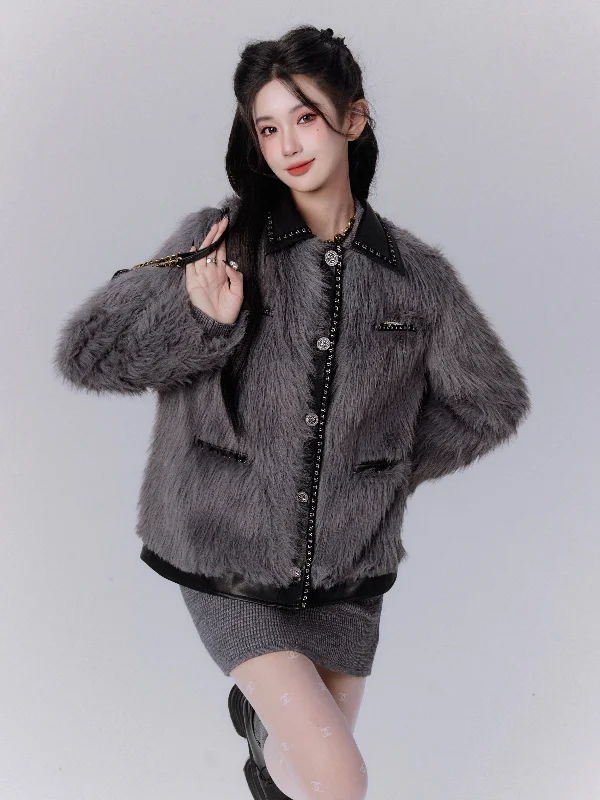 Luxe Faux Fur Button-Up Jacket by Fragile Heart Faux Fur Jacket Real Fur Jacket Shearling Jacket Luxe Faux Fur Button-Up Jacket by Fragile Heart Faux Fur Jacket Real Fur Jacket Shearling Jacket