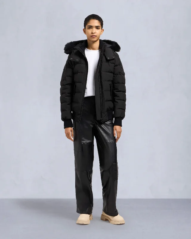 ONYX LADRIERE SHEARLING BOMBER JACKET Faux Fur Jacket Real Fur Jacket Shearling Jacket ONYX LADRIERE SHEARLING BOMBER JACKET Faux Fur Jacket Real Fur Jacket Shearling Jacket