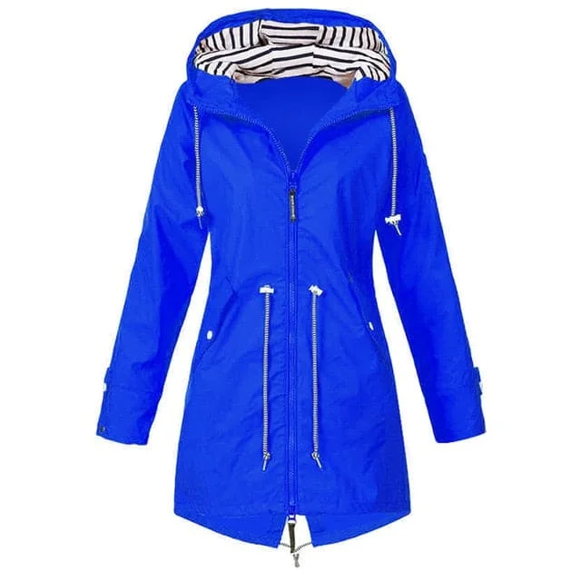 RTSHINE Women's Fashion Stylish Royal Blue Hooded Light Jacket Raincoat Zipper Jacket Denim Jacket Leather Jacket Suede Jacket RTSHINE Women's Fashion Stylish Royal Blue Hooded Light Jacket Raincoat Zipper Jacket Denim Jacket Leather Jacket Suede Jacket