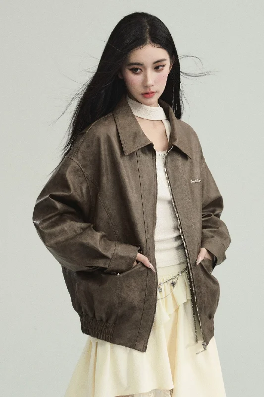 Vintage Suede Bomber Jacket with Zip Pockets Knit Jacket Woven Jacket Fleece Jacket Vintage Suede Bomber Jacket with Zip Pockets Knit Jacket Woven Jacket Fleece Jacket