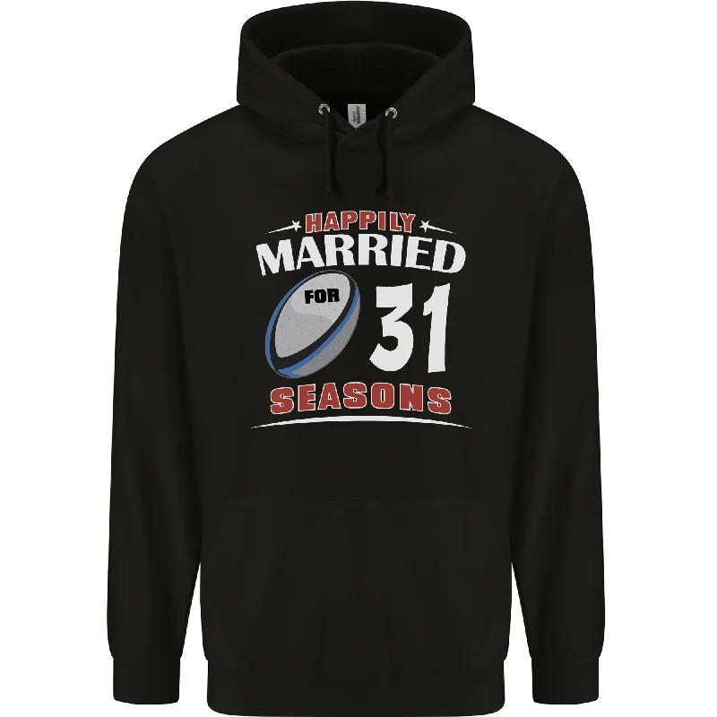 31 Year Wedding Anniversary 31st Rugby Mens 80% Cotton Hoodie Graphic Hoodie Design Print 31 Year Wedding Anniversary 31st Rugby Mens 80% Cotton Hoodie Graphic Hoodie Design Print