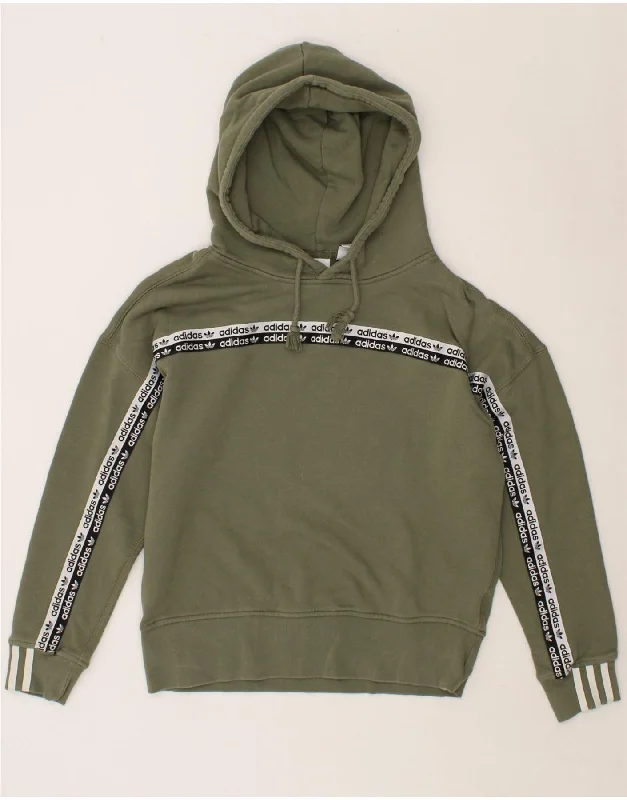 ADIDAS Womens Oversized Graphic Hoodie Jumper UK 6 XS Green Hoodie with Elastic Waist Stretchable Comfortable ADIDAS Womens Oversized Graphic Hoodie Jumper UK 6 XS Green Hoodie with Elastic Waist Stretchable Comfortable