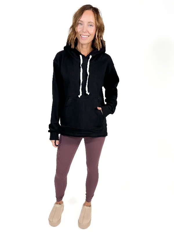 Clara Hooded Sweatshirt- BLACK