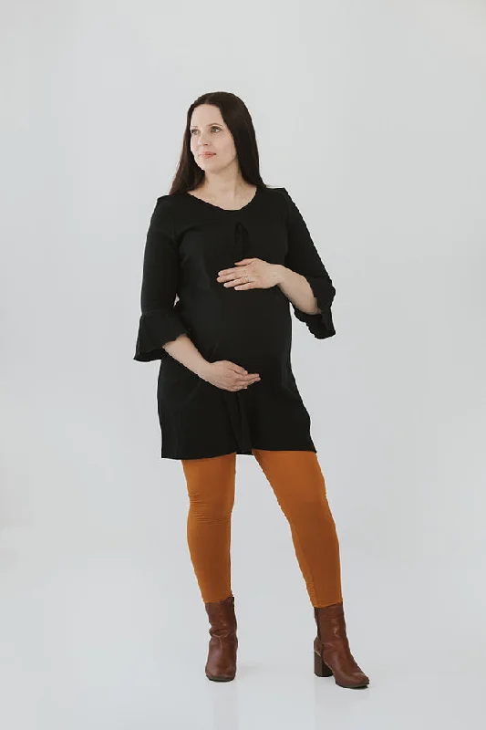 Maternity Leggings Ocher Comfortable Cold Weather Leggings