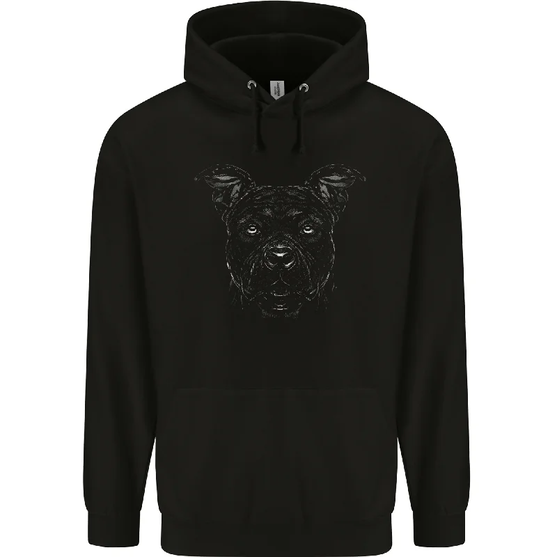 American Staffordshire Terrier Dog Mens 80% Cotton Hoodie