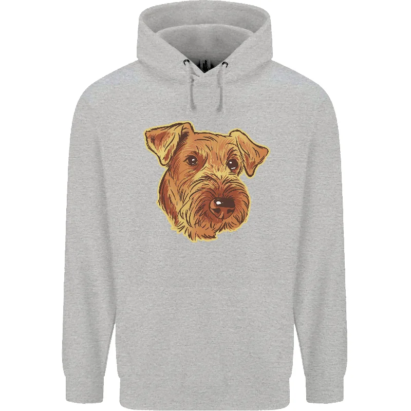 An Airedale Terrier Bingley Waterside Dog Mens 80% Cotton Hoodie