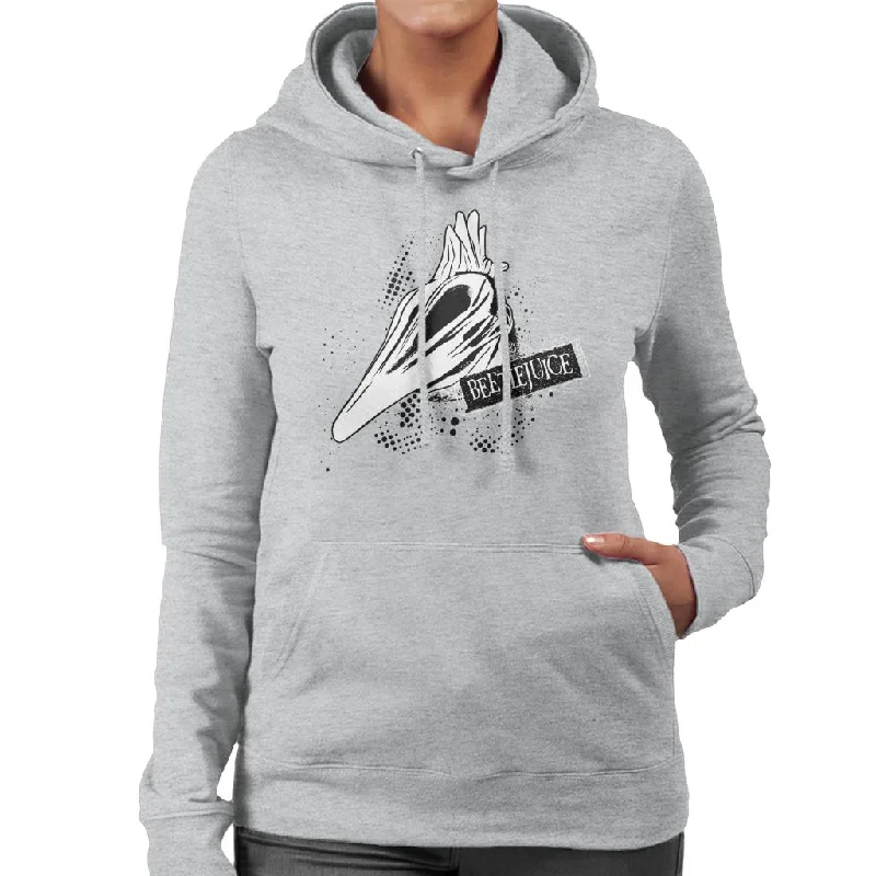 Beetlejuice Adam Transformed Women's Hooded Sweatshirt Hoodie with Snap Buttons Easy Quick Beetlejuice Adam Transformed Women's Hooded Sweatshirt Hoodie with Snap Buttons Easy Quick